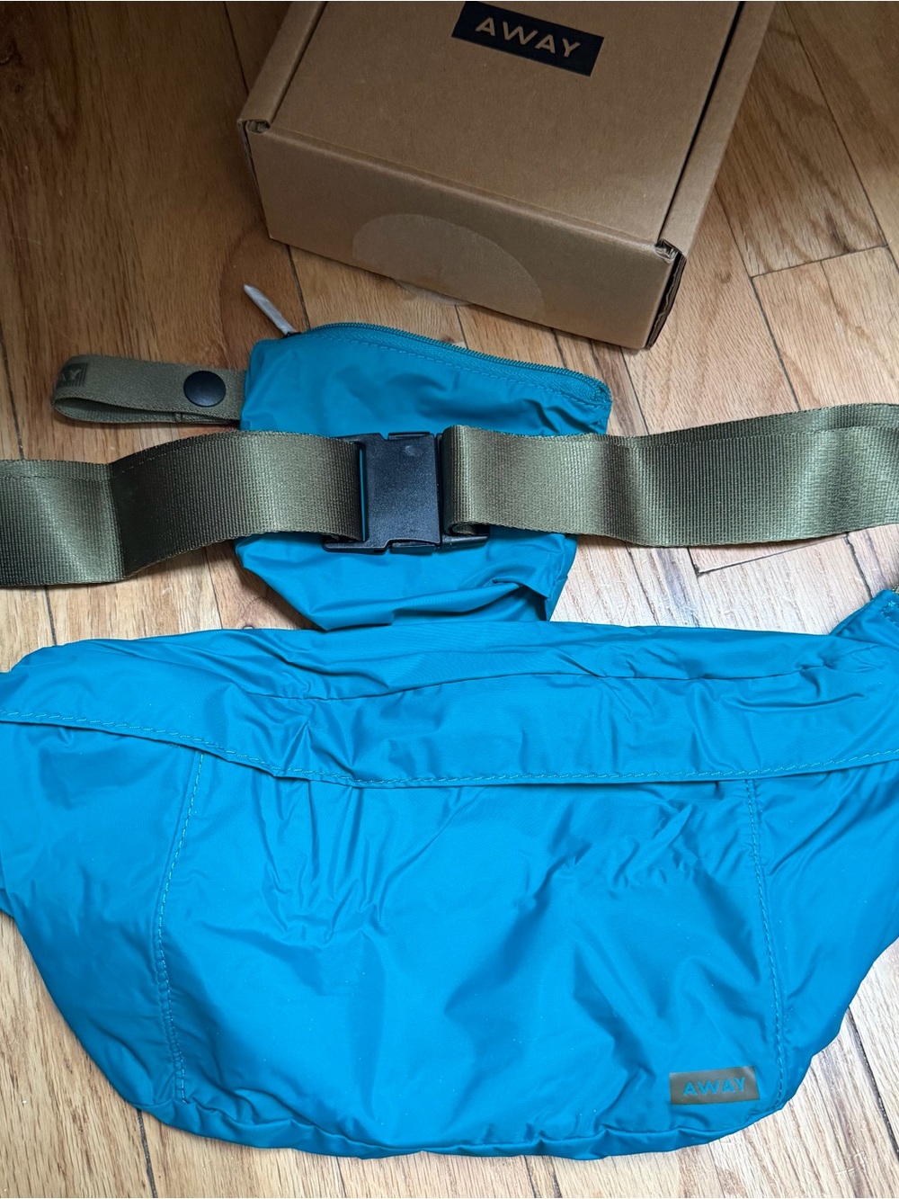 NEW Away Travel The Packable Sling Bag Teal Blue Fanny Pack Nylon Lightweight